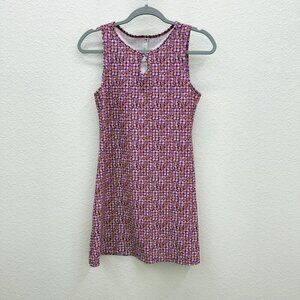 Nuu Muu Printed Keyhole Neckline Exercise Stretch Dress Womens size Medium